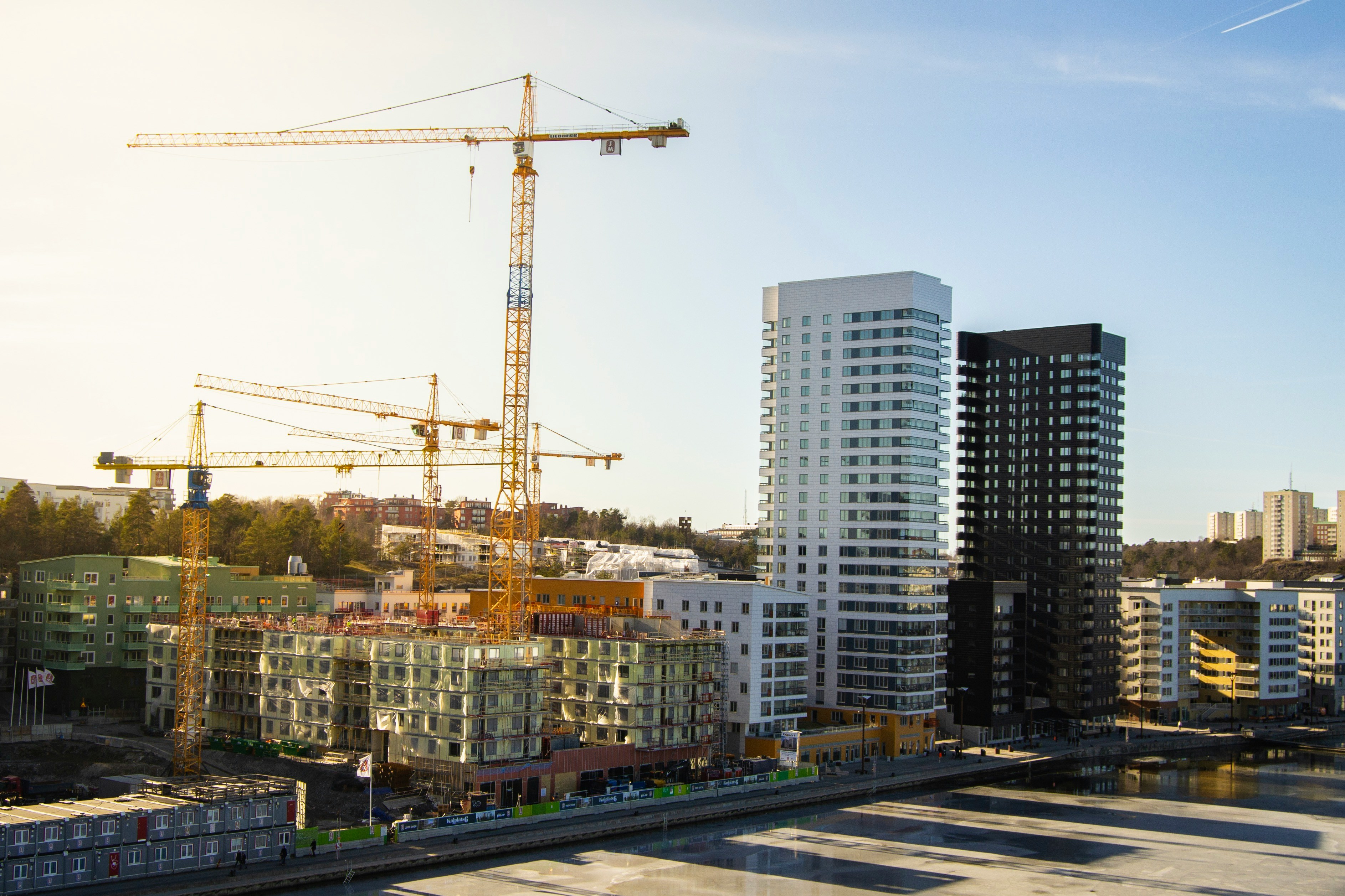Bauprojekt während der Ausführung